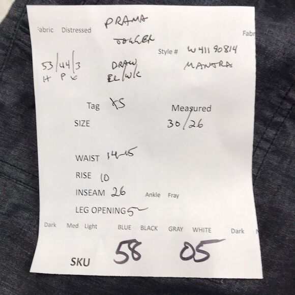 PRANA Mantra Hemp Jogger Women XS (30x26) Charcoal Gray Drawstring Elastic Cuff - Picture 16 of 16